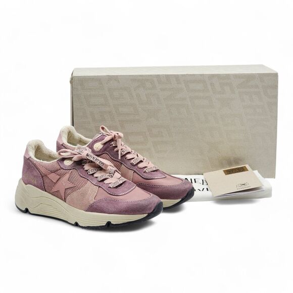Golden Goose Running Sole Lace-Up Sneakers in Pink 35 5US $645 NWB - Picture 1 of 9